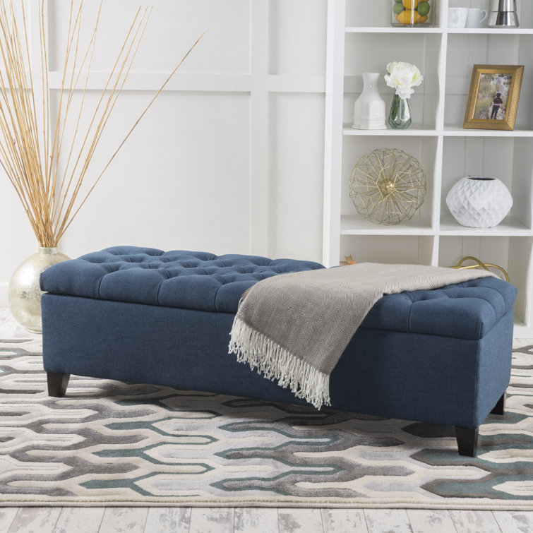 Red Barrel Studio® Amalfi Upholstered Flip Top Storage Bench & Reviews Wayfair